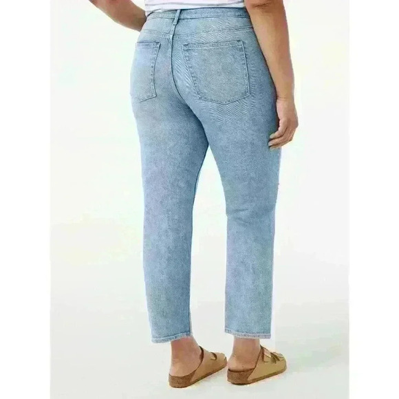 Free Assembly Womens Jeans 14, 16, 20 Original 90'S Denim Straight Leg High Rise - Picture 3 of 12